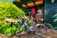 Biking in Hanalei Town